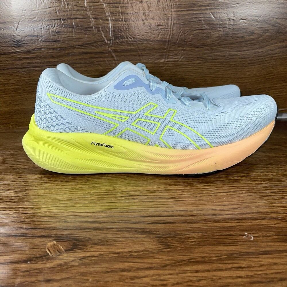 ASICS GEL-Pulse 15 Women’s 8 Running Shoes Cool Grey Safety Yellow Sneakers